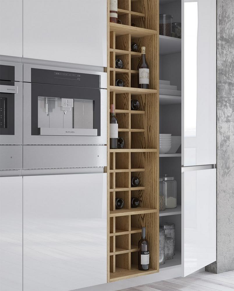 Лотте фасады стекло шпон полка-стена